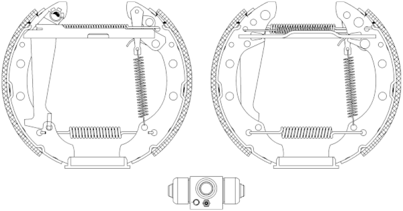 HELLA Brake Shoe Set Shoe Kit Pro