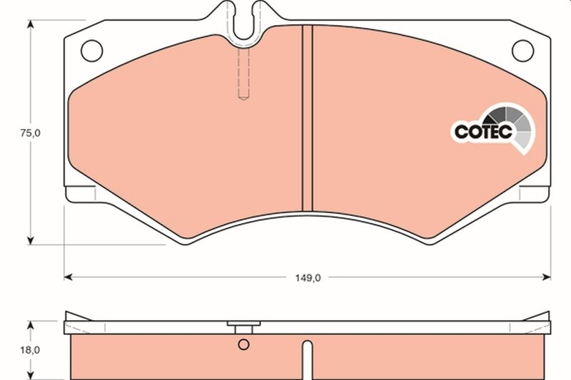 TRW Brake Pad Set, disc brake COTEC