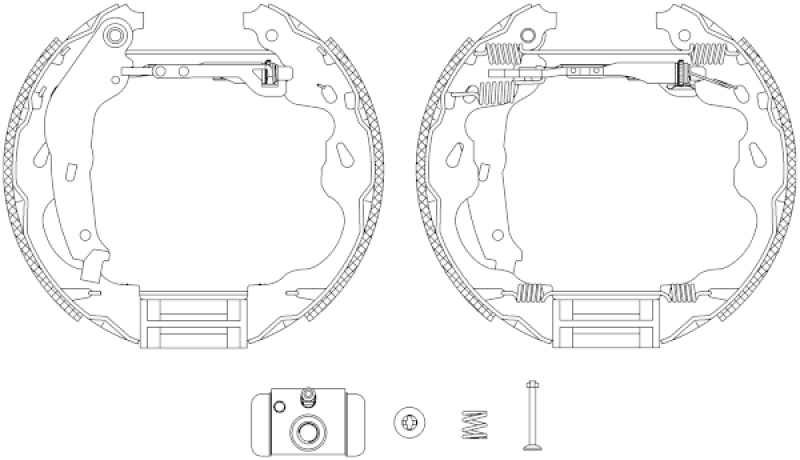 HELLA Brake Shoe Set Shoe Kit Pro