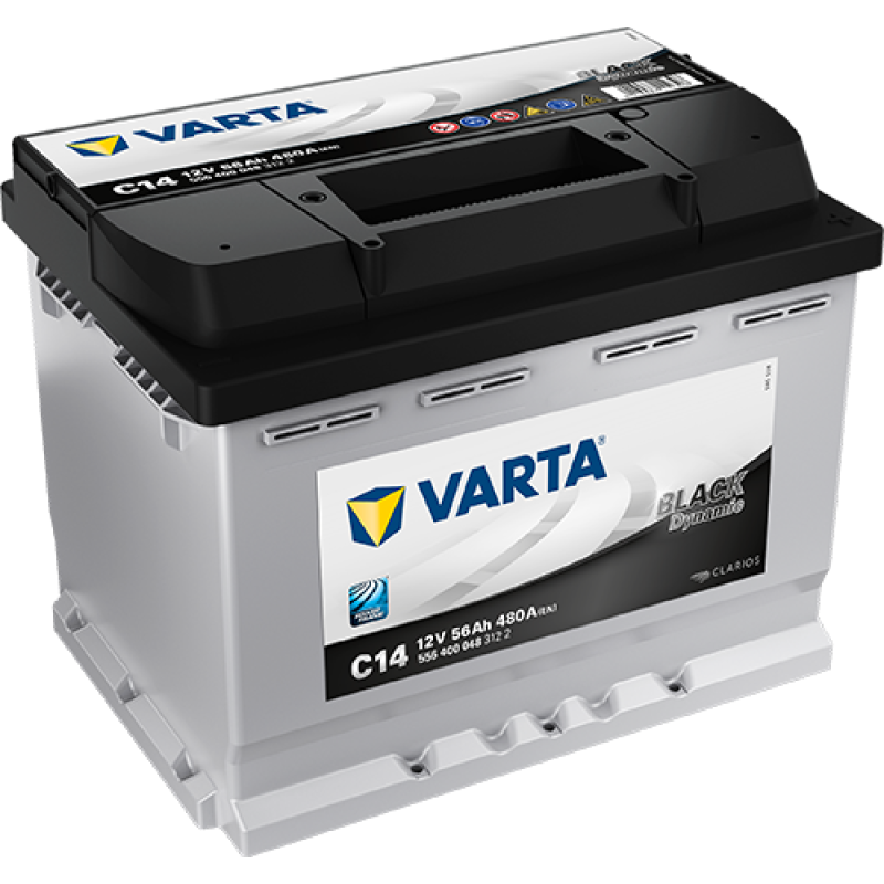 VARTA Autobatterie Starterbatterie Batterie Black Dynamic 12V 56Ah 480A B13
