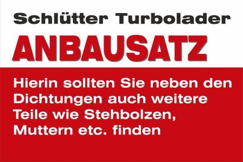 SCHL&Uuml;TTER TURBOLADER Montagesatz, Lader