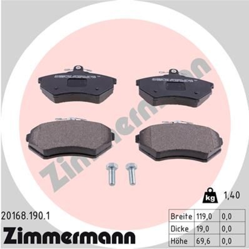 Zimmermann Bremsscheiben + Zimmermann Bremsbeläge