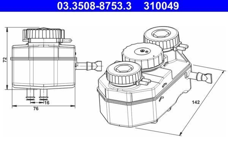 ATE Expansion Tank, brake fluid