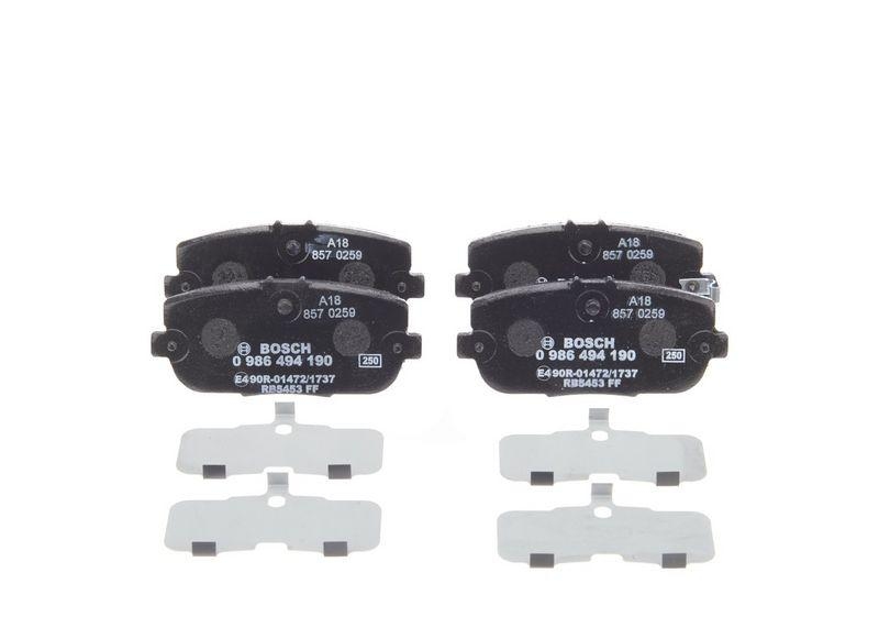 BOSCH Bremsbelagsatz, Scheibenbremse 0 986 494 190