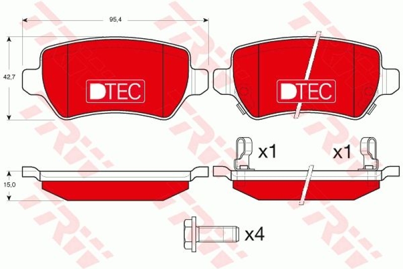 TRW Brake Pad Set, disc brake DTEC COTEC