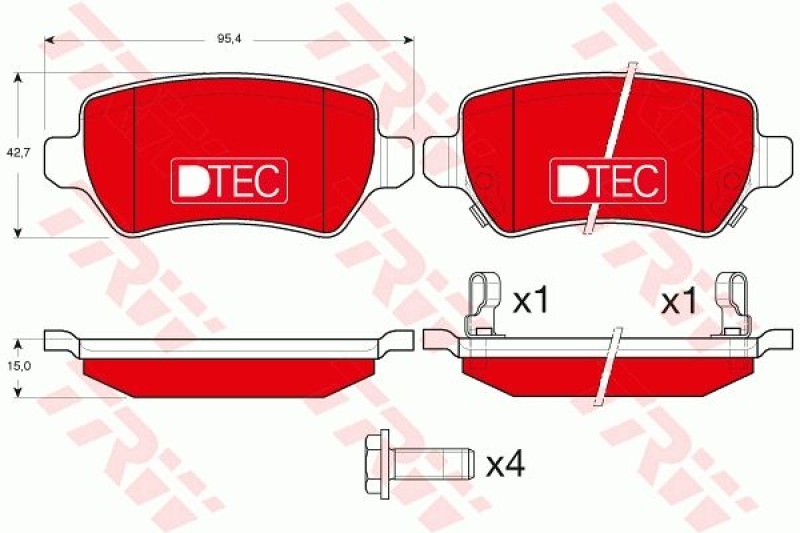 TRW Bremsbelagsatz, Scheibenbremse DTEC COTEC