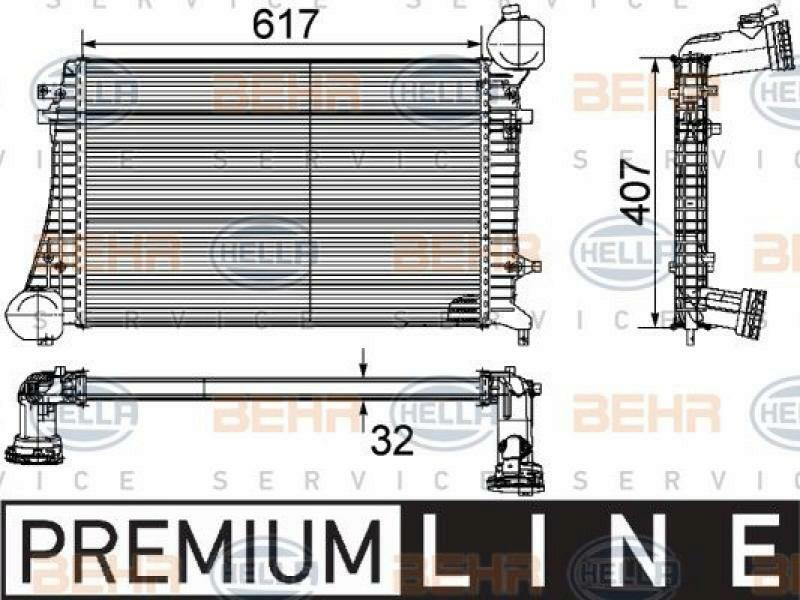 HELLA Intercooler, charger BEHR HELLA SERVICE *** PREMIUM LINE ***