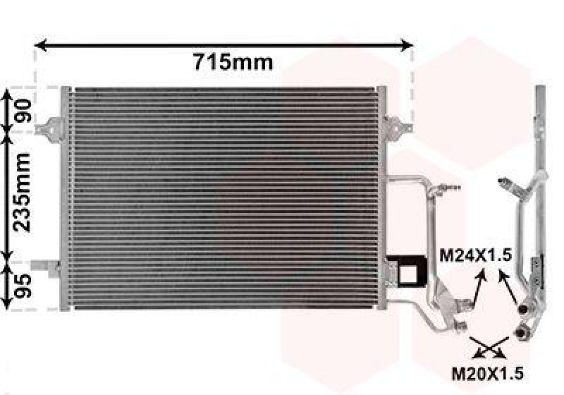 VAN WEZEL Condenser, air conditioning