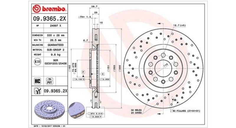 2x MAGNETI MARELLI Bremsscheibe