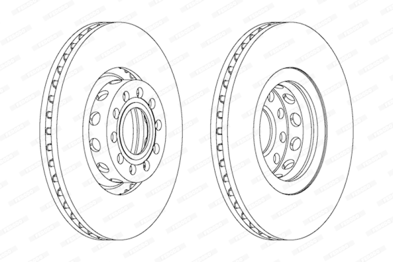 2x FERODO Bremsscheibe PREMIER Coat+ disc