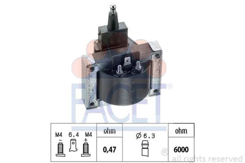 FACET Zündspule Made in Italy - OE Equivalent