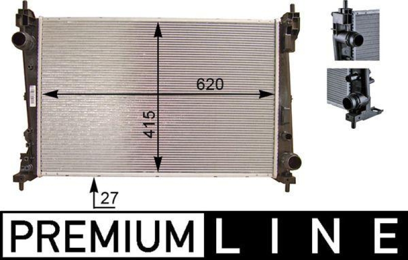 MAHLE Radiator, engine cooling BEHR *** PREMIUM LINE ***