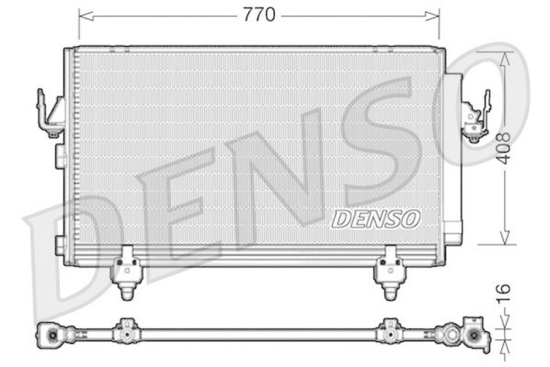 DENSO Kondensator, Klimaanlage DCN50031