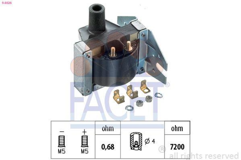 FACET Zündspule Made in Italy - OE Equivalent