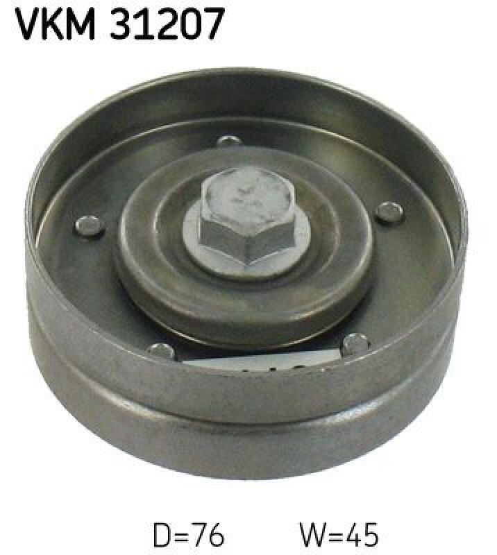 SKF Deflection/Guide Pulley, V-ribbed belt