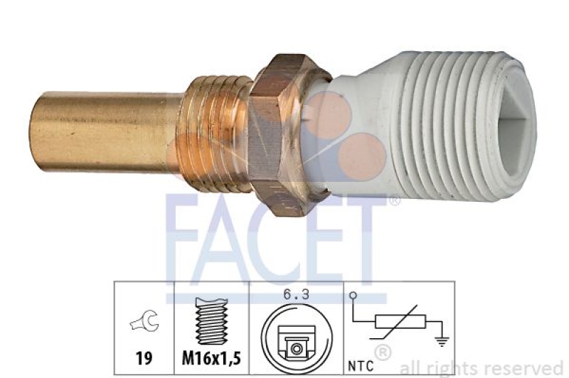 FACET Sensor, Kühlmitteltemperatur Made in Italy - OE Equivalent