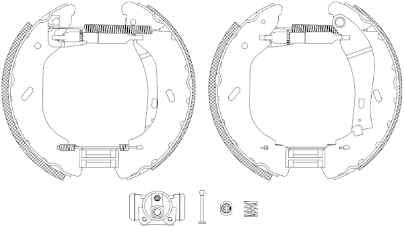 HELLA Brake Shoe Set Shoe Kit Pro