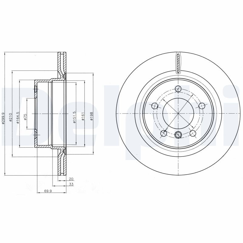 2x DELPHI Bremsscheibe