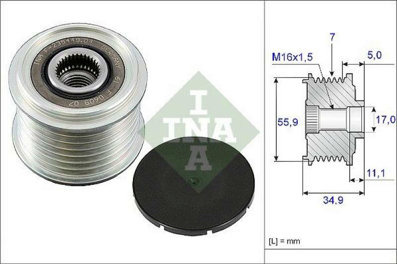 INA Alternator Freewheel Clutch