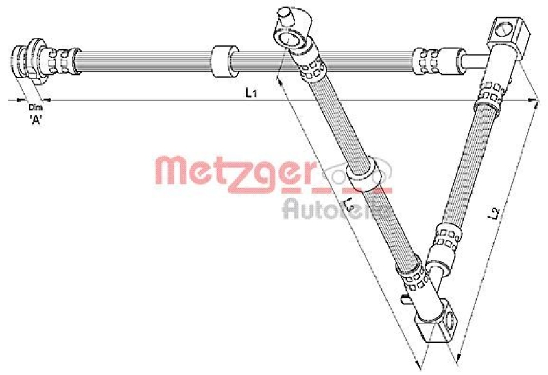 METZGER Bremsschlauch 4110394