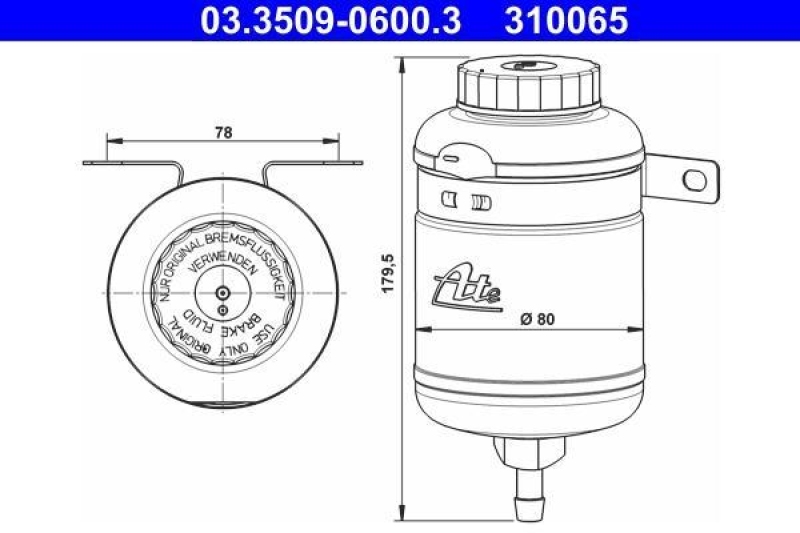 ATE Expansion Tank, brake fluid