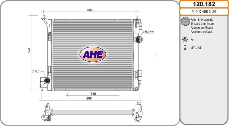 AHE Radiator, engine cooling