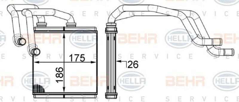 HELLA Heat Exchanger, interior heating