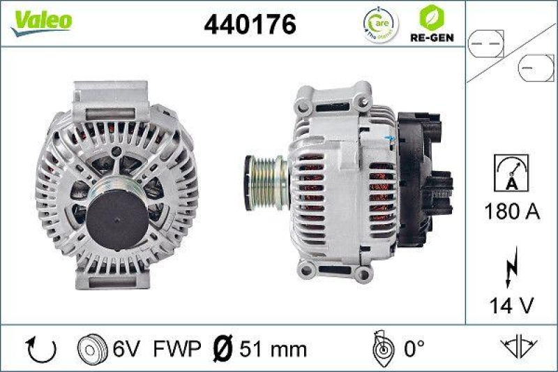 VALEO Alternator VALEO RE-GEN REMANUFACTURED