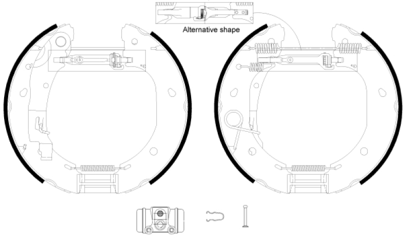 HELLA Brake Shoe Set Shoe Kit Pro