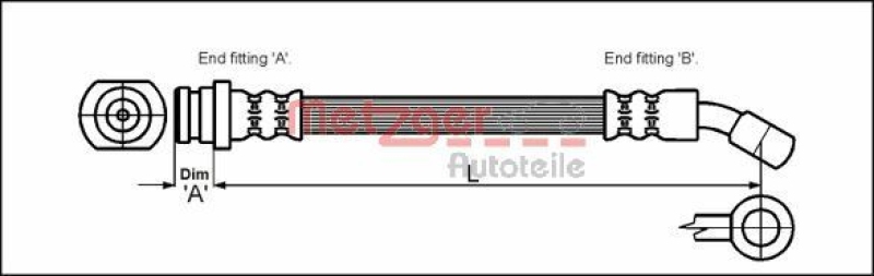 METZGER Bremsschlauch 4110072