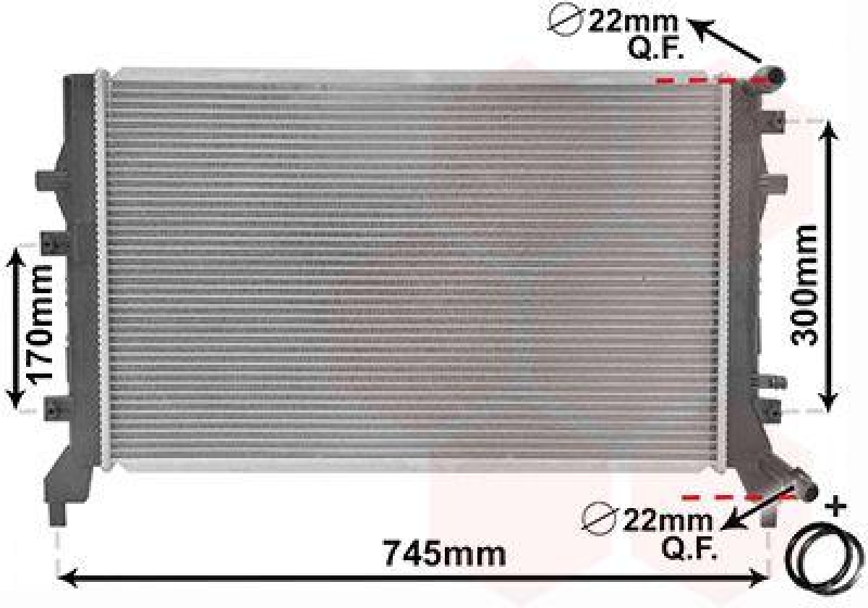 VAN WEZEL Radiator, engine cooling *** IR PLUS ***