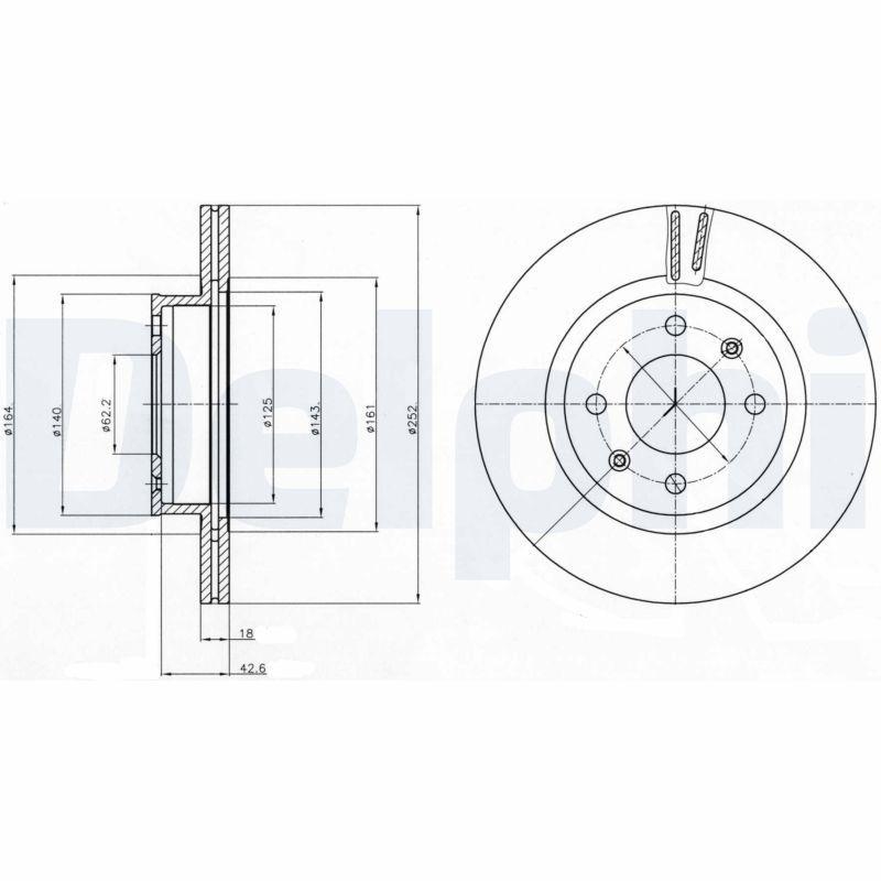 2x DELPHI Bremsscheibe