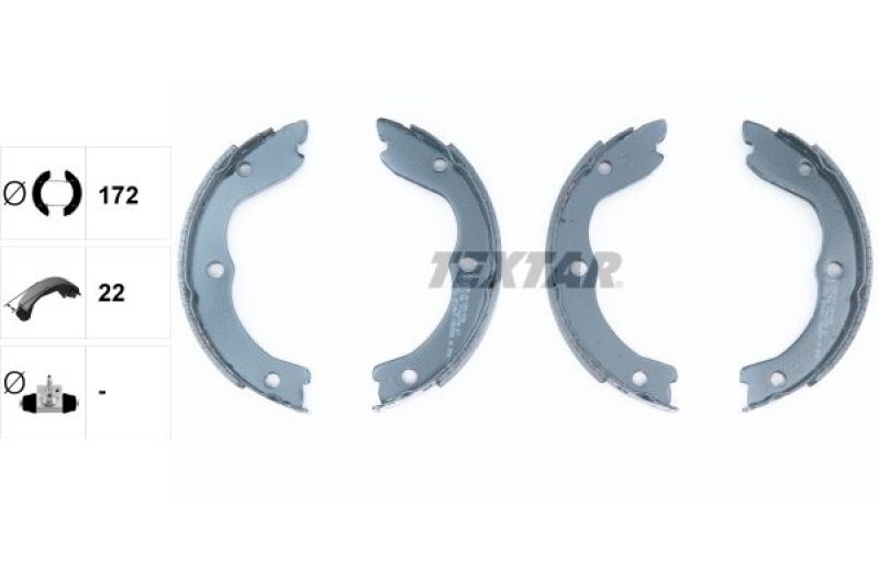 TEXTAR Brake Shoe Set, parking brake