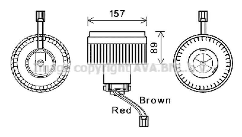 AVA QUALITY COOLING Electric Motor, interior blower