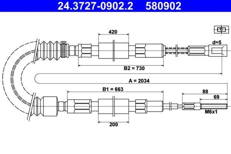 ATE Cable, parking brake