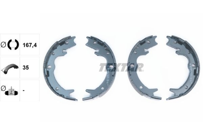 TEXTAR Brake Shoe Set, parking brake