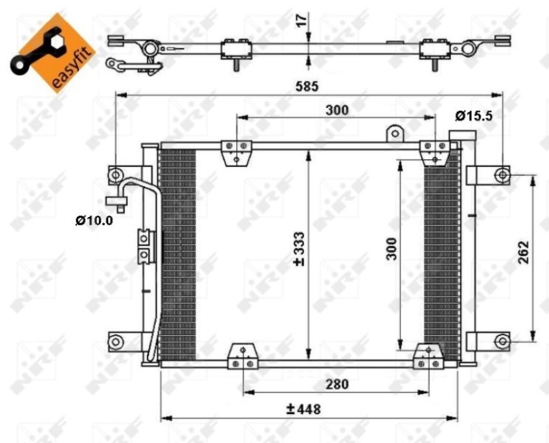 NRF Condenser, air conditioning EASY FIT