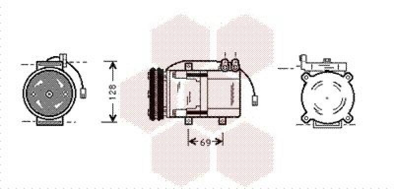 VAN WEZEL Compressor, air conditioning