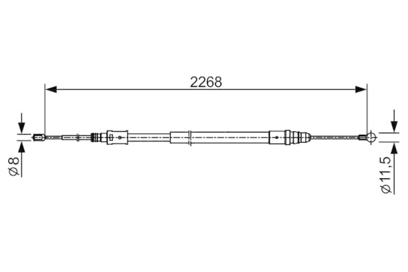 BOSCH Seilzug, Feststellbremse 1 987 482 409