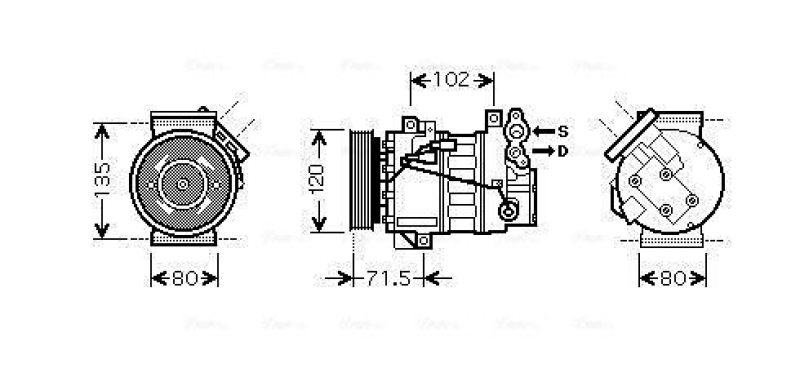 AVA QUALITY COOLING Kompressor, Klimaanlage