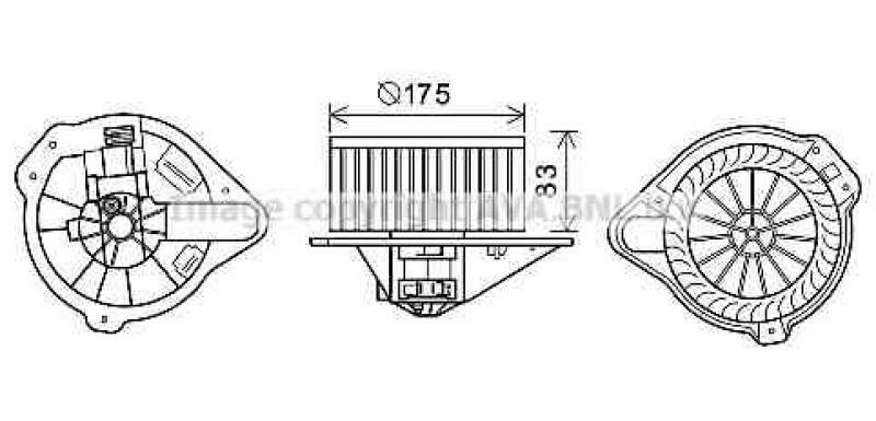 AVA QUALITY COOLING Elektromotor, Innenraumgebl&auml;se
