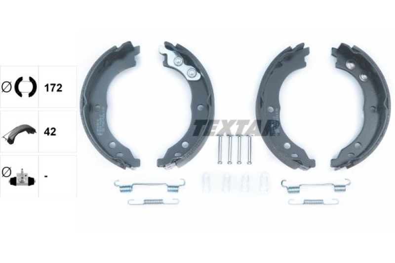 TEXTAR Brake Shoe Set, parking brake