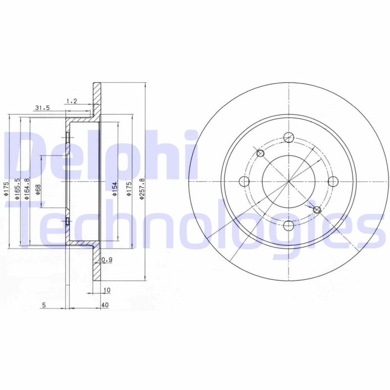 2x DELPHI Bremsscheibe