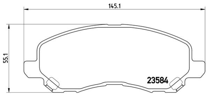 BREMBO Brake Pad Set, disc brake XTRA LINE