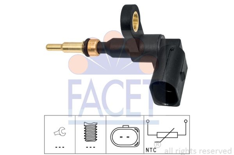 FACET Sensor, coolant temperature Made in Italy - OE Equivalent