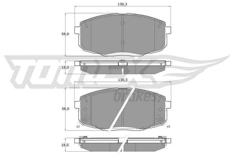 TOMEX Brakes Bremsbelagsatz, Scheibenbremse
