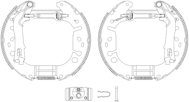 HELLA Bremsbackensatz Shoe Kit Pro