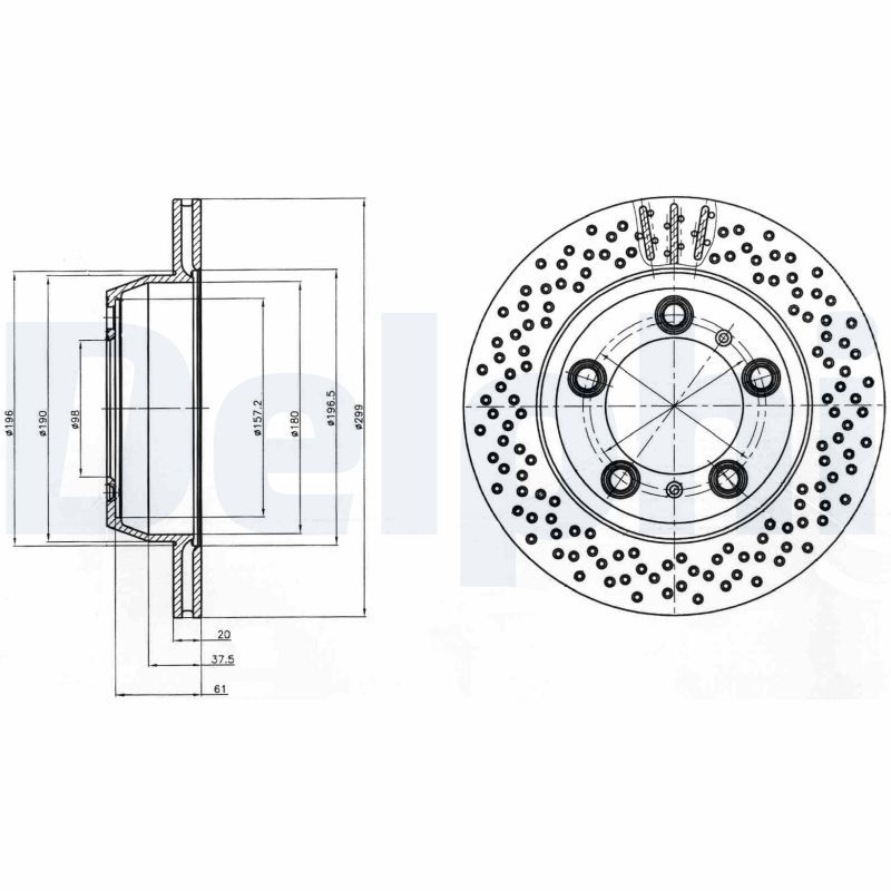 2x DELPHI Bremsscheibe