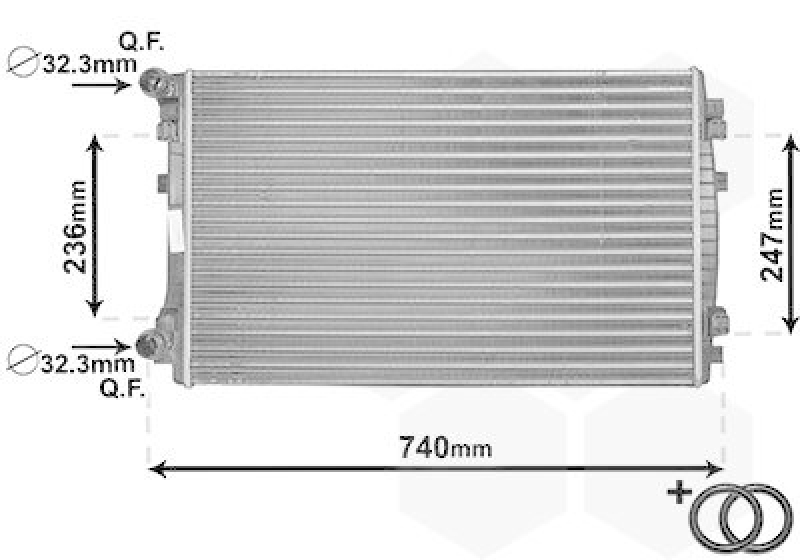 VAN WEZEL Radiator, engine cooling *** IR PLUS ***