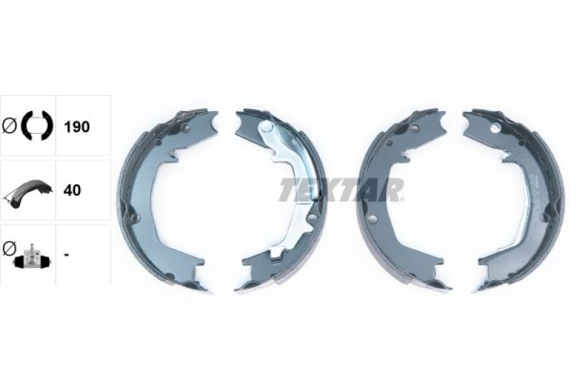 TEXTAR Brake Shoe Set, parking brake